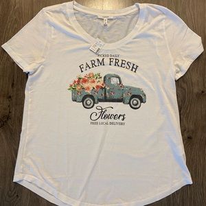 Floral Truck Tee-NWT